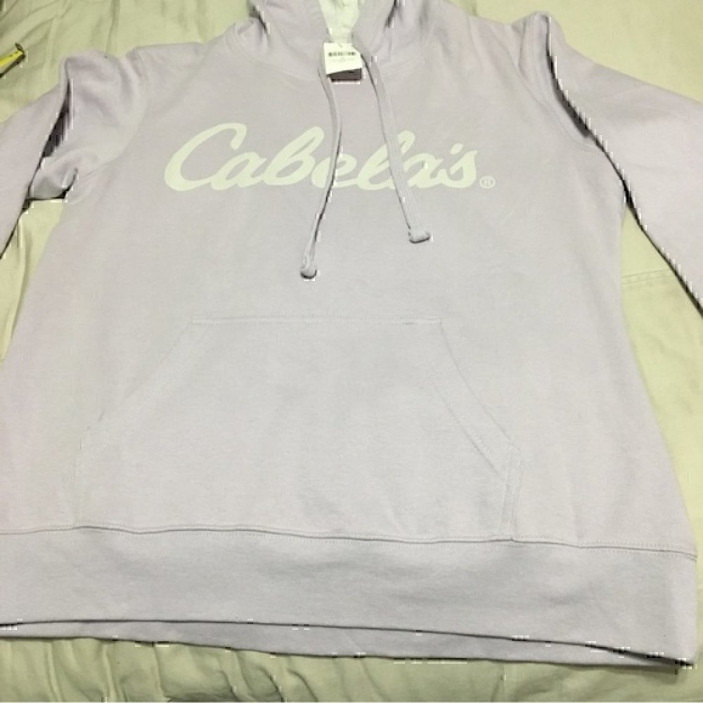 Cabelas woman’s size medium hoodie sweatshirt lilac - Picture 3 of 10